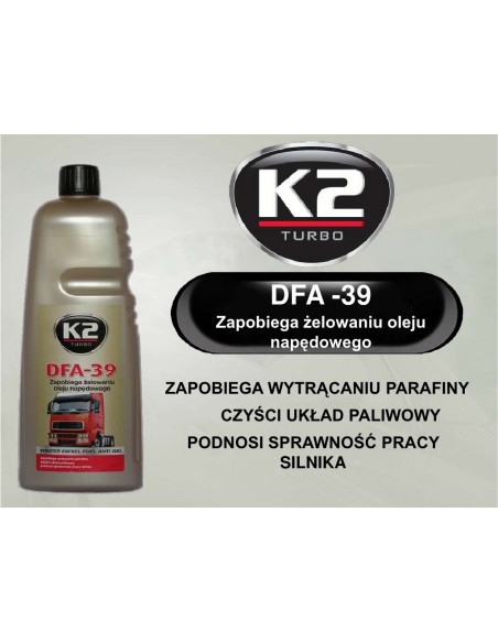 K2 DFA-39 50 ML Zapobiega żelowaniu oleju napędowego