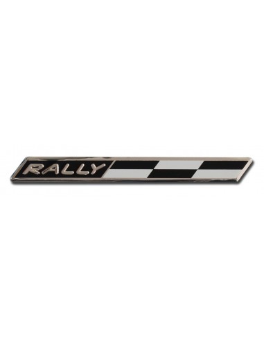 Aluminiowy emblemat - RALLY z szachownicą