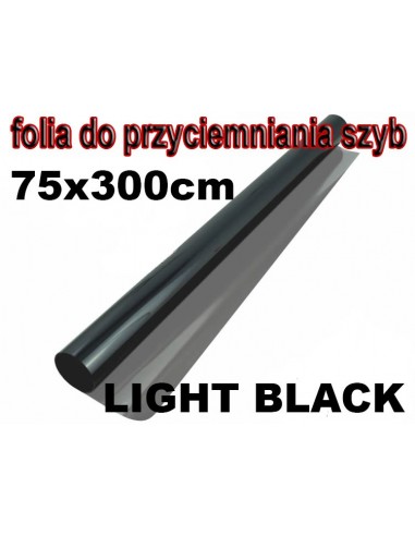 Folia do przyciemniania szyb LIGHT BLACK 75x300cm