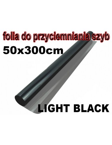 Folia do przyciemniania szyb LIGHT BLACK 50x300cm