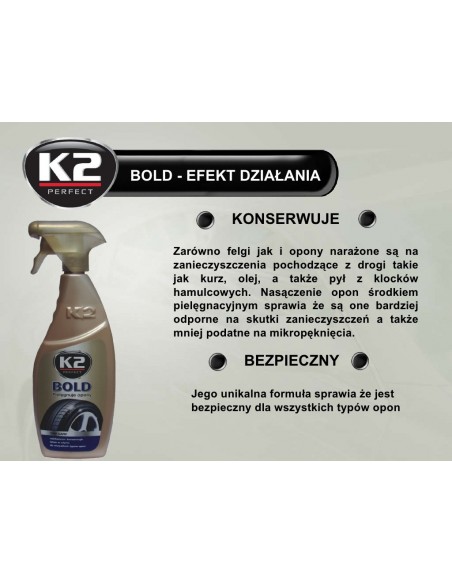 K2 BOLD ATOMIZER pielęgnuje opony 700 g