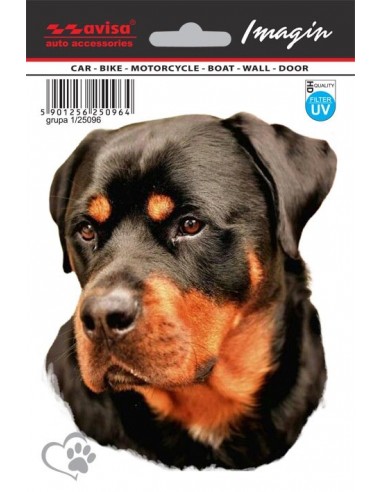 Naklejka - Pies Rottweiler 11x13,5cm